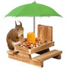 Gnodary Squirrel Feeder with Umbrella, Squirrel Feeders for Outside, Squirrel