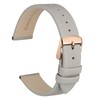 WOCCI 12mm Elegant Leather Watch Strap for Ladies with Rose