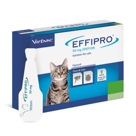 Effipro Effipro 50mg Spot On solution for Cats for Flea Treatment, Pack Of 4 Pipettes