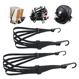 URAQT Bicycle Hooks Rope, 2 Pack Rubber Bungee Cords, Motorcycle Bike Rack Cargo Lashing Strap, High Elasticity Tie Down Straps, Suitable for Bicycles, Motorcycles, Luggage Racks (2 Sizes)