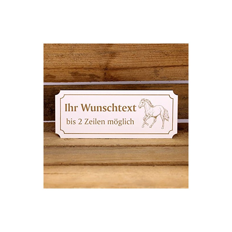 Engraved Horse Haflinger Door Sign 19 x 8 cm