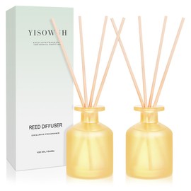 YISOWUH Reed Diffuser - BlackBerry Pineapple 3.38oz (100ml) 2 Packs Essential Oil Reed Diffuser Set with 16 Sticks, Long Lasting Fragrance for Home, Bathroom, Bedroom, Room, Decor