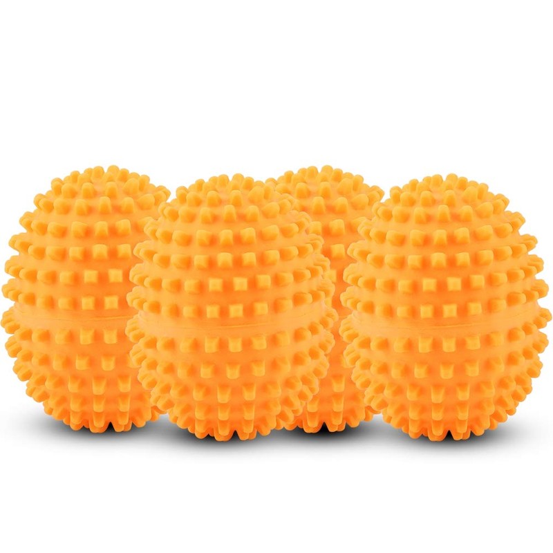 4pcs/Set Orange Laundry Dryer Balls, Dryer Balls Laundry Reusable, Anti