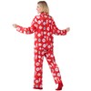 Giggling Getup Red Adult Womens Christmas Pajamas, Satin Pajama Set