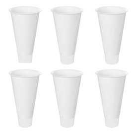 6 Pieces Buckets for Indoor, Outdoor Patio Garden, Living Room, Florist. (White)