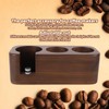 Coffee Tamper Holder 3 Holes Walnut Wood Prevent Slip Stable