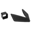 Magnetic Billiard Chalk Holder Aluminium Alloy Black with Leather Belt