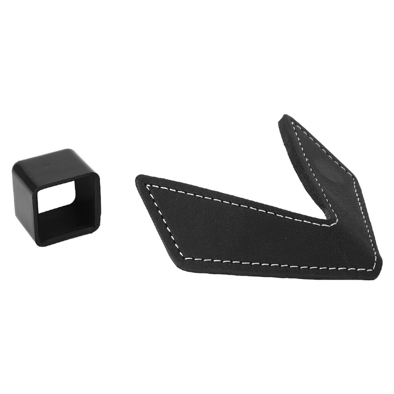 Magnetic Billiard Chalk Holder Aluminium Alloy Black with Leather Belt
