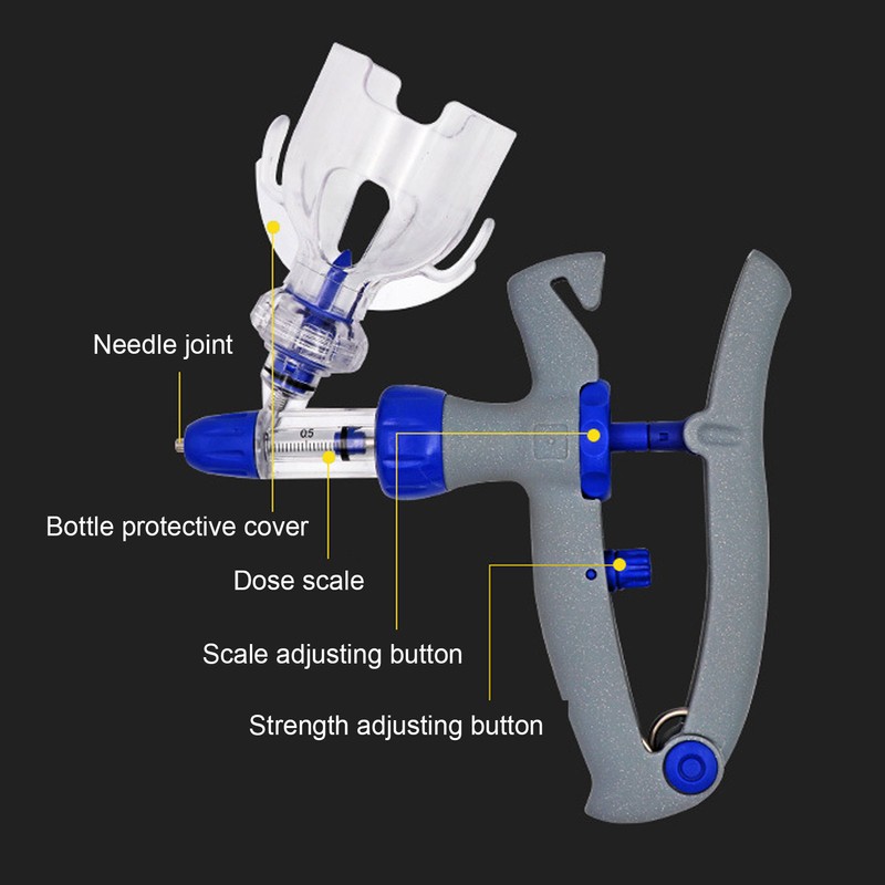 Livestock Continuous Syringe Adjustable Bottle Insertion Design Accurate Animal Injection