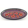 Large Oval Serving Dish, Polish Pottery in Poppies Pattern painted