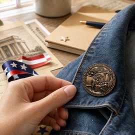 AFRITEE 5Pcs USA 250th Ann Pins, 1776-2026 Patriotic Lapel Badge for Hat
