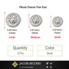 Lion Silver Metal Shank Buttons - 12 Pcs - 3