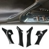 4Pcs Carbon Fiber Color Interior Door Armrest Panel Trim Plastic