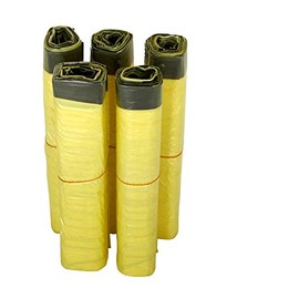 KK Verpackungen® Yellow Sack | 5 Rolls with 13 Yellow Bags | 65 Recyclable Bags According to Dual System Germany with Drawstring | Bin Liners with 90 L Volume & Made of LDPE Film