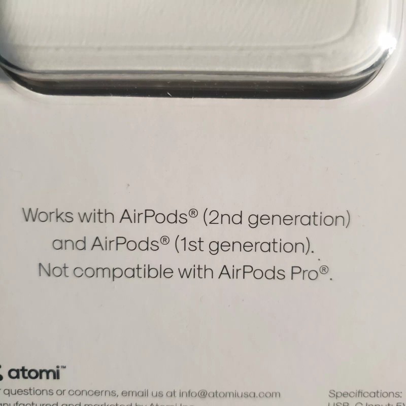 Atomi 10000mAh Battery Bank Built-in AirPods Charge Case & Smart