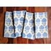 ATOSII Roma Blue 100% Cotton Fall Cloth Designer Dinner Napkins,