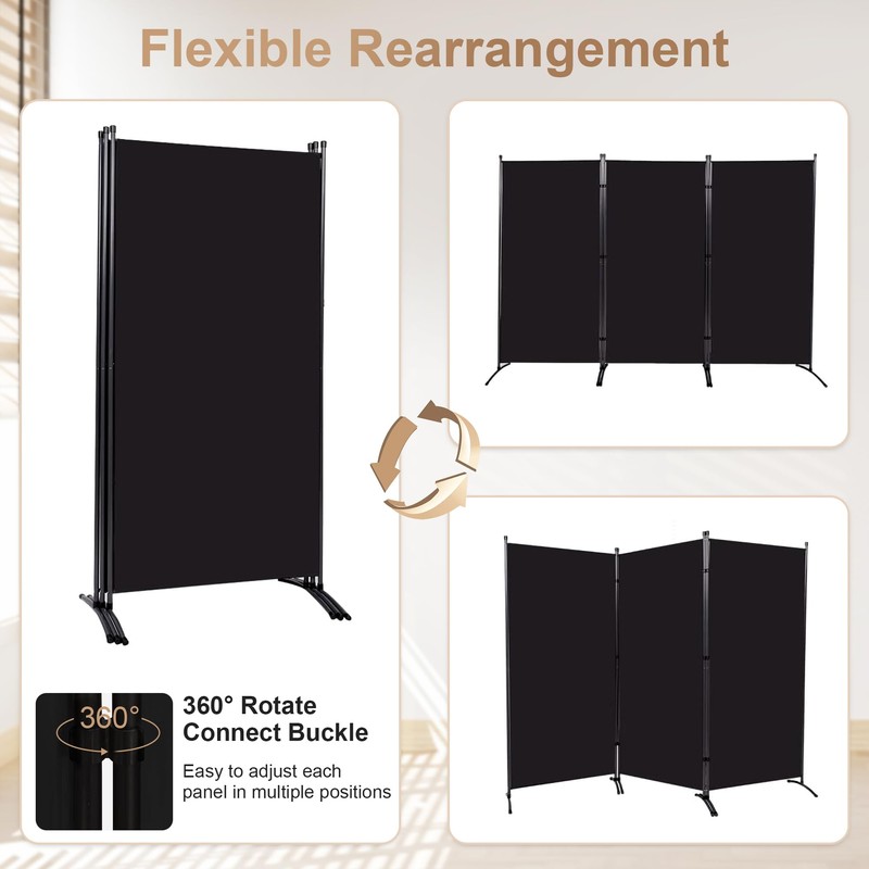 Grezone Large Folding Panel Portable Stand Room dividers Privacy Screen
