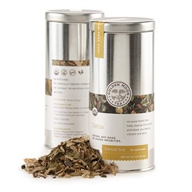 Golden Moon Organic Herbal Detox Tea - Loose Leaf, Non GMO - Travel Tin (36 Servings)