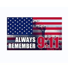 QYLPNB Never Forget Memorials 9-11 Always Remember Flag Decorative Home Yards Banner Indoor or Outdoor 3x5 FT Banner 20th Years Holiday Decor