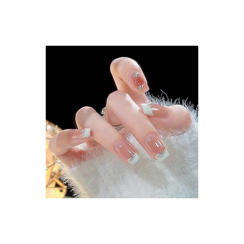 AiMMei Nail Tips, 24 Pieces, Medium, False Nails, Medium, Long,