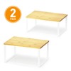 SpaceAid Cabinet Shelf Organizers 2 Pack, Kitchen Counter Rack Shelves