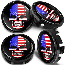 SkinoEu 4 x 65mm Wheel Centre Alloy Hub Center Caps Compatible with VW 3B7 601 171 / 6U7 601 171 Hubcaps United States of America Flag CV USA
