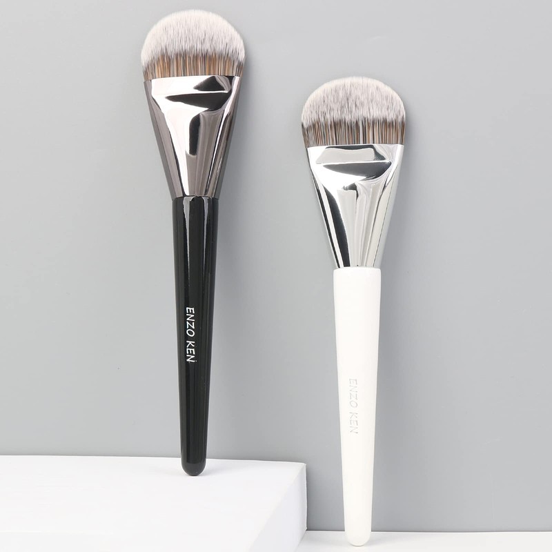 ENZO KEN Flat Foundation Brush, Oversized, Large Double-Sided Liquid Foundation