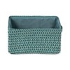 Compactor Rectangle Storage Basket with Pull Handle, Woven Storage Box