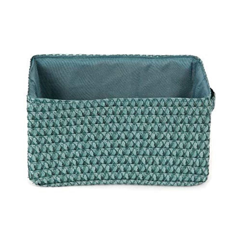 Compactor Rectangle Storage Basket with Pull Handle, Woven Storage Box
