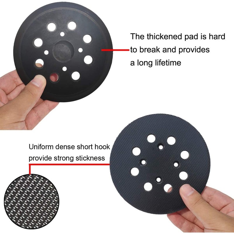 Standard 5" Hook and Loop Replacement Sander Pad for Milwaukee