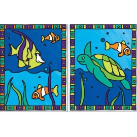 Royal & Langnickel DIY Royal Langnickel Sea Turtle Fish Kids Paint by Number Kit