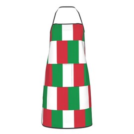 WBQLSL Italian flag Kitchen apron, 28.3 * 20.4 inch home cleaning apron, unisex housework supermarket hotel barbecue apron