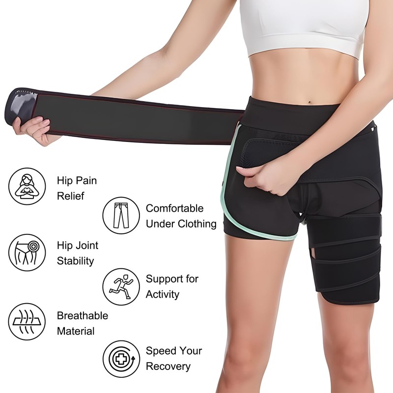 ExcellaElite Hip Brace for Men Women Thigh Support Hip Support