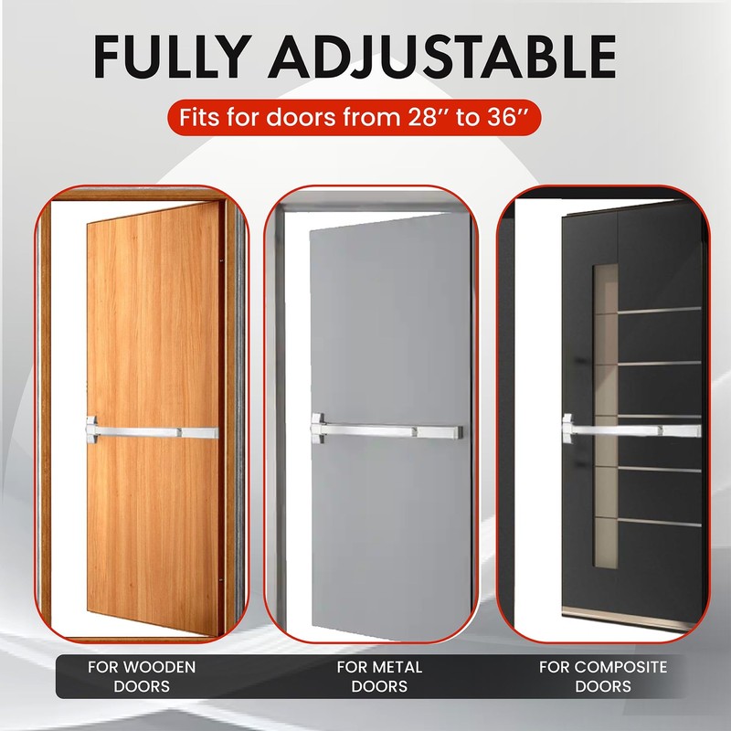 Deals On Wings Push Bar Panic Exit Device Aluminum