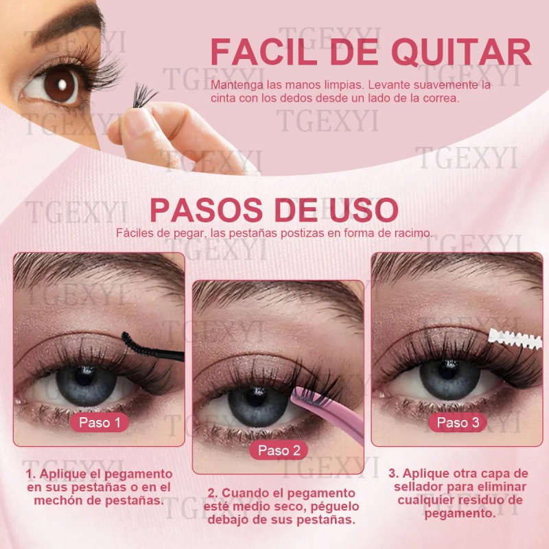 804 Kit Pestañas Maquillaje Completo Diy Extension 9-18mm 800pzs