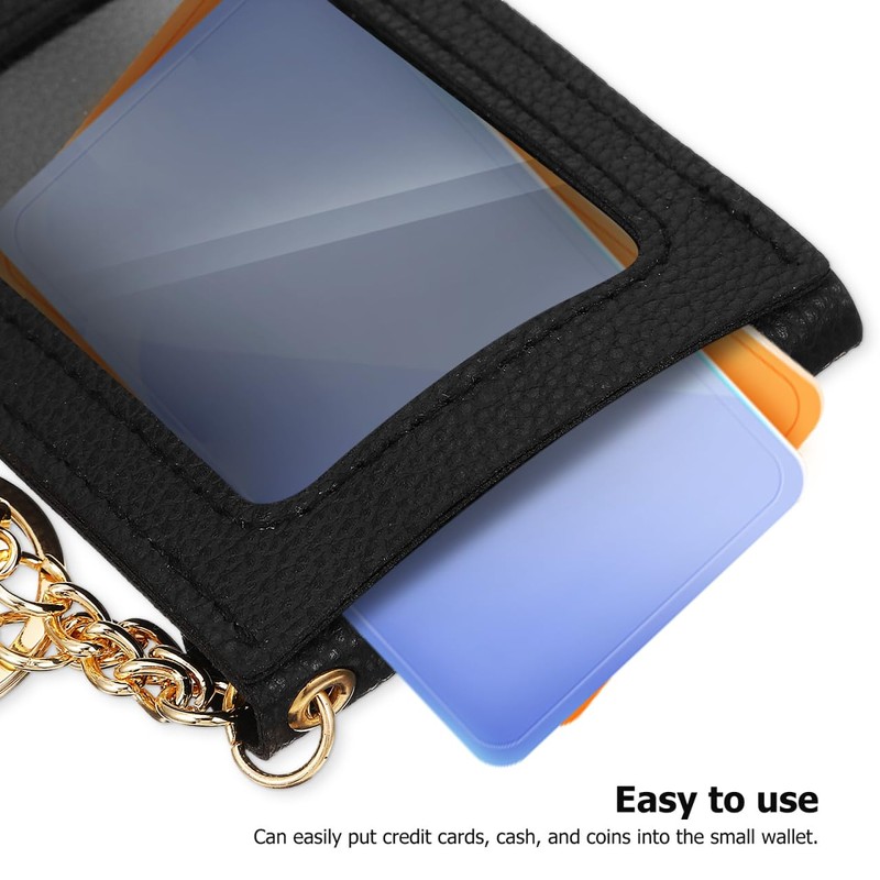 Yardenfun Cute Card Holder Keyring Pu Leather Credit Card Pouch