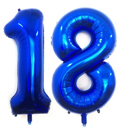 40 Inch Navy Blue 18 Number Balloons Giant 18 Balloons Navy Blue Birthday 18 Balloons 18th Birthday Anniversary Party Decorations Supplies