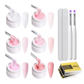 GZSYY Builder Gel for Nails Builder Gel for Gel Nails 6 Colours World of Nails Design Gel UV Gel for Nail Extension and Modelling