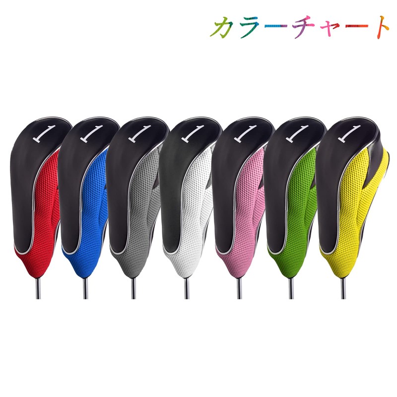 Andux Space Golf Velcro Club Head Covers 460cc with Interchangeable