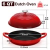 TeamFar Cast Iron Bread Dutch Oven, 6 Qt Enameled Dutch