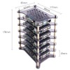 GeeekPi 6-Layers Raspberry Pi Cluster Case, Stackable Rack with Heatsink