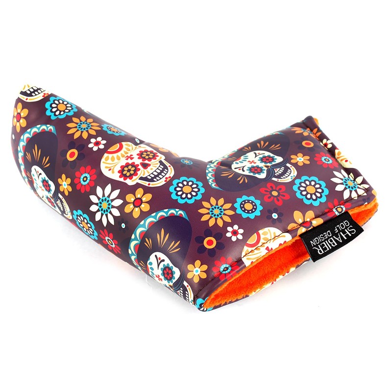 SHABIER Cubierta para putter de golf, diseño de calavera, cubierta