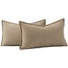 Madizz Set of 2 Simple Chenille Cushion Covers, Soft Decorative