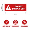 10 x Do not Switch Off Sticker Set - Red