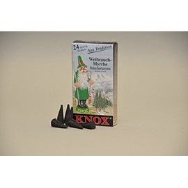 Knox Incense Cones – Incense Myrrh – 24 Pieces/Pack (5, Frankincense Myrrh)