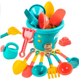 Hyack Sandbox Set, Set of 18 Toys, Beach Play, Beach Play, Sandbox, Square, Scoop