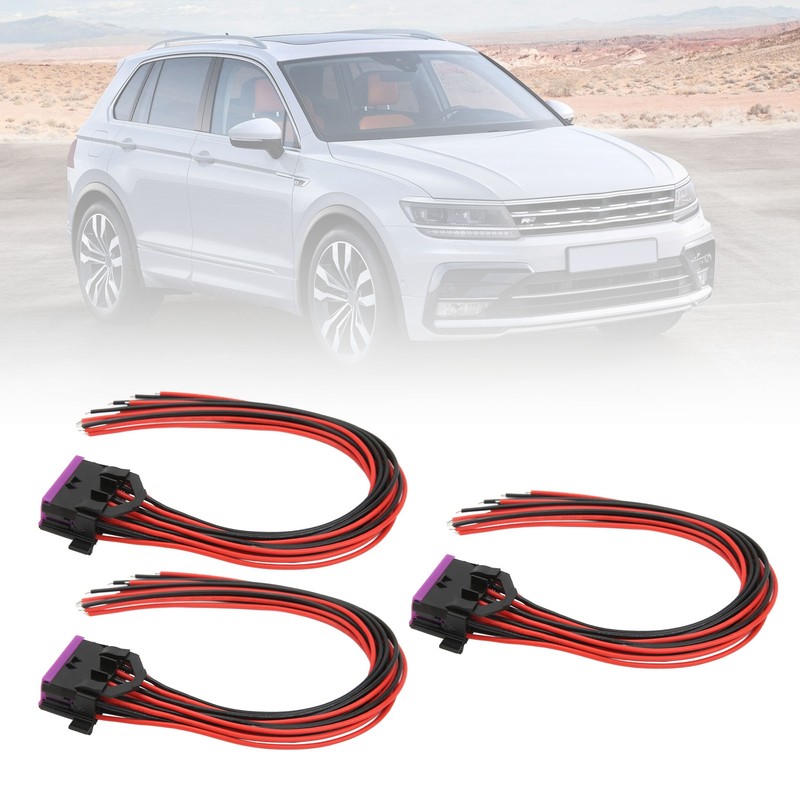 3 Pcs 16 Pin OBD2 Female Connector Cables 30cm J1962