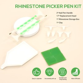 Mzario 28 Pcs Rhinestone Picker Tool Bedazzling Tools Nail Bedazzler Rhinestone Picker Tool, Kit Rhinestone Picker Tool Kit, Gem Picker Pen for DIY Nail Art