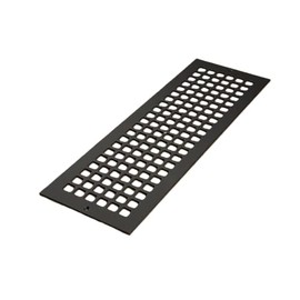 Reggio Registers Square Series Pattern - Premium Luxury Floor Grate Cover Grille, Black Steel 6" x 22"Without Mounting Holes | G824-SBNH
