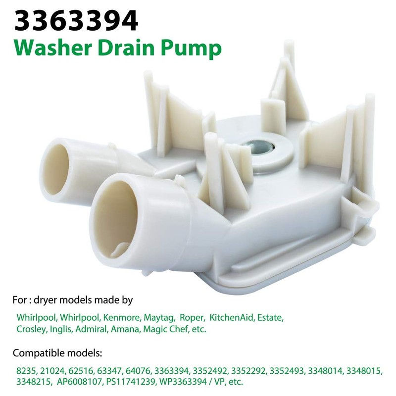 laffeya 3363394 Washer Drain Pump Replacement Part Compatible with Kenmore,